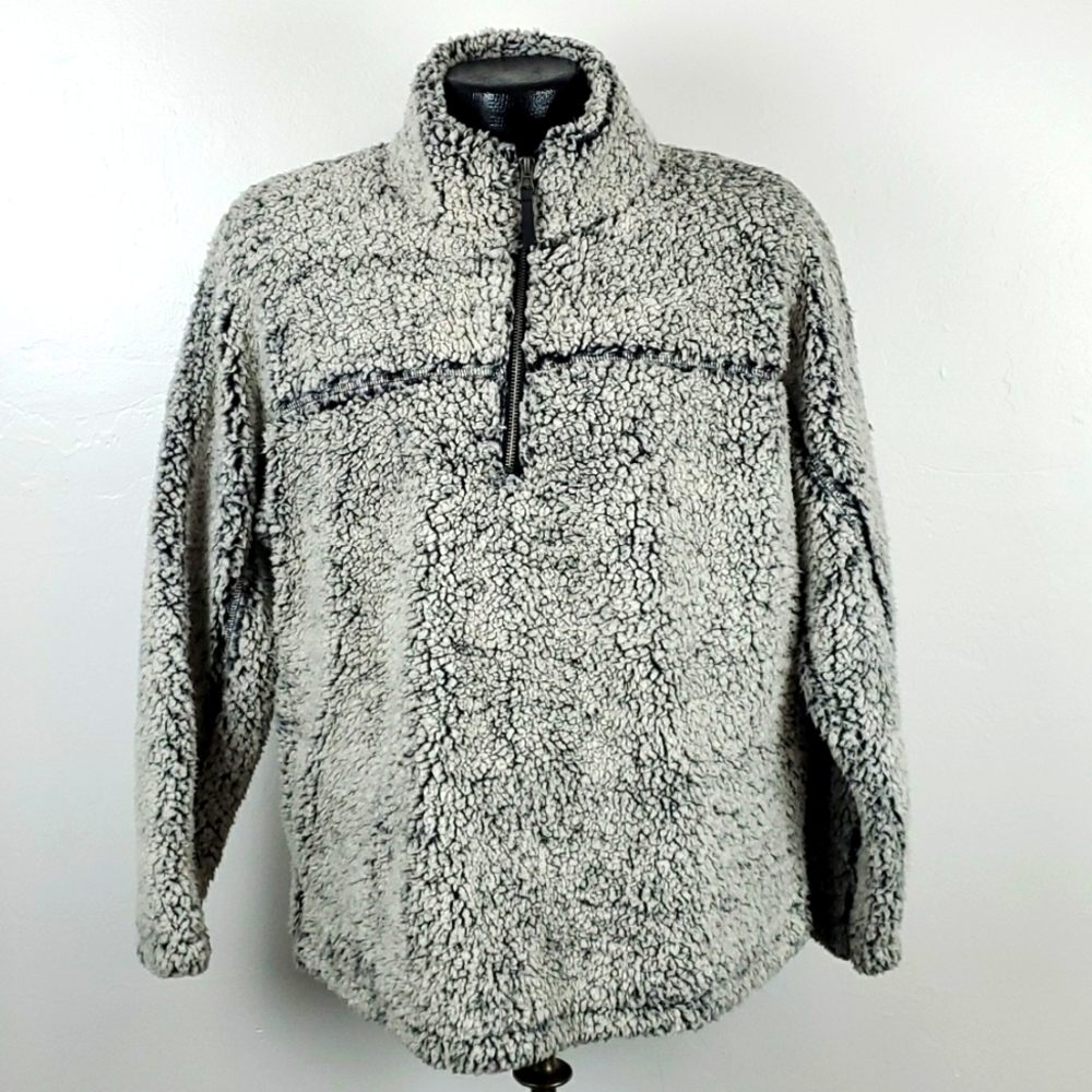 Elodie gray soft sweatshirt 3/4 zipper gray black women size XL